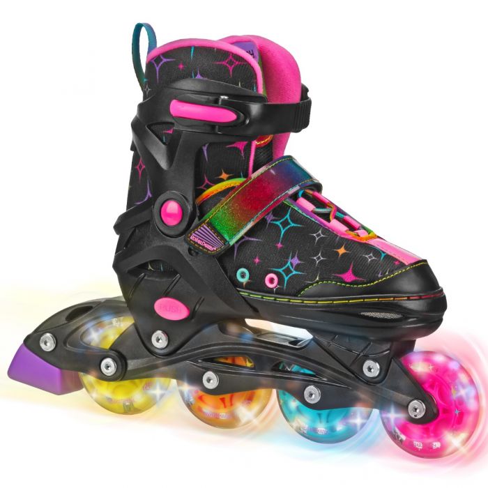RDS Stryde Light Up Adjustable Inline Skates Black