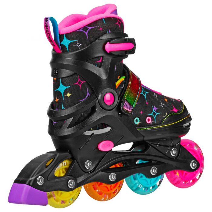 RDS Stryde Light Up Adjustable Inline Skates Black