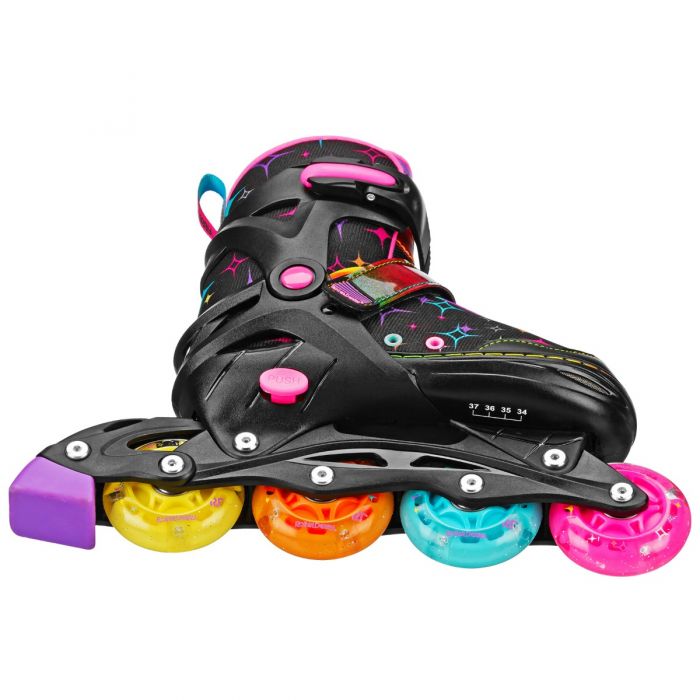 RDS Stryde Light Up Adjustable Inline Skates Black