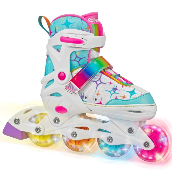 RDS Stryde Light Up Adjustable Inline Skates White