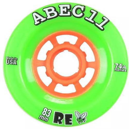 ABEC 11 Wheels Refly 83mm 74A Lime Green 4 Pack