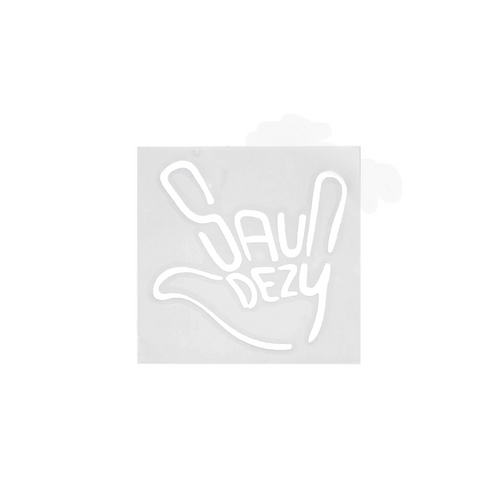 Saundezy Hand Sticker - White/Clear