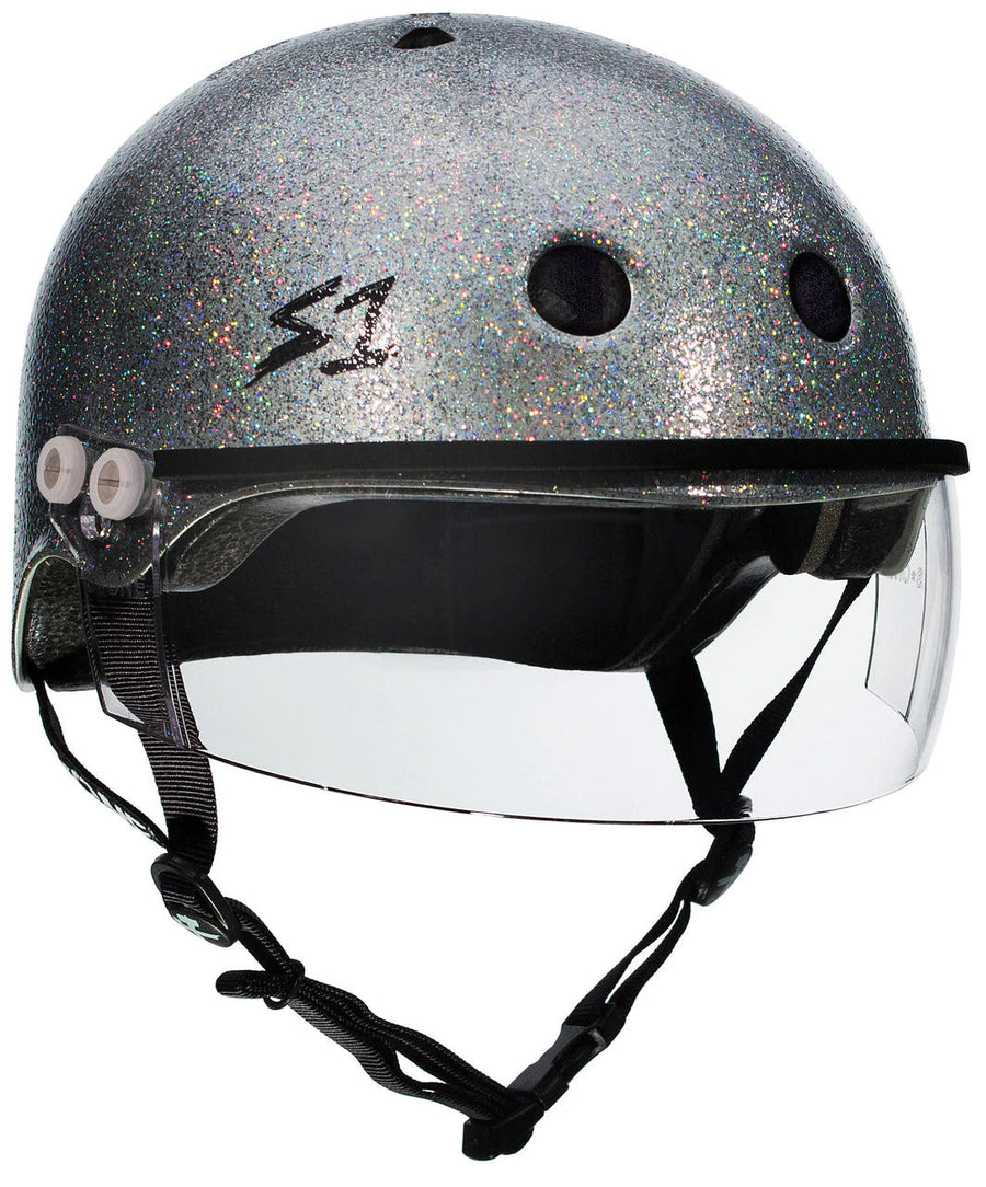 S1 Lifer Visor Helmet - Silver Glitter