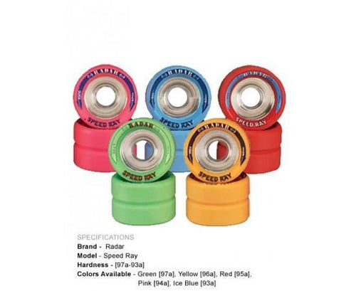 RADAR SPEED RAY WHEELS 62MM 8 PACK