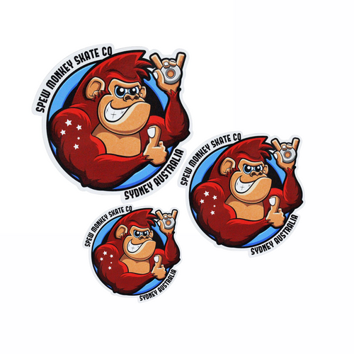 Spew Monkey Skate Co Sticker