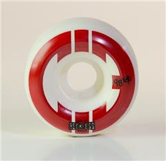 Reckless CIB 55mm/98a Street Wheels White Red - 4 Pack