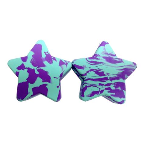 RollerStuff Twinkle Toes Adjustable Toe Stops Sully Swirl (purple/aqua)